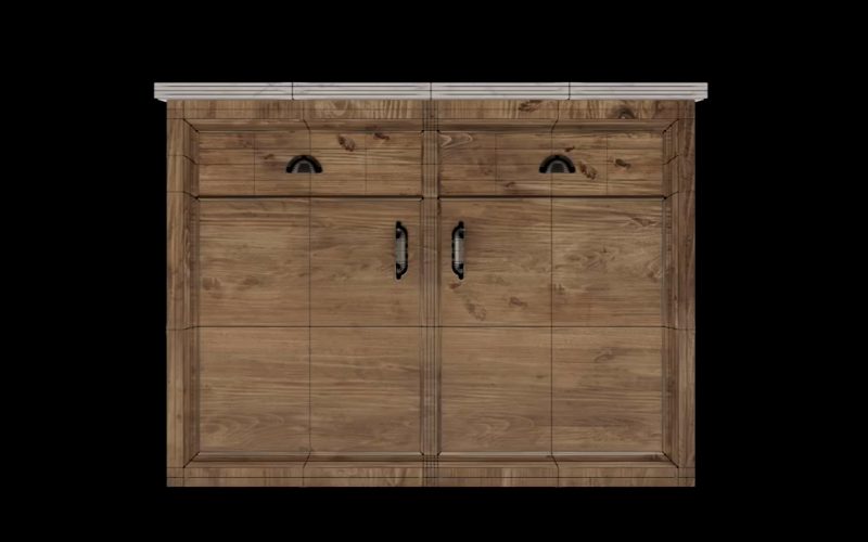 Cabinet in an oak finish