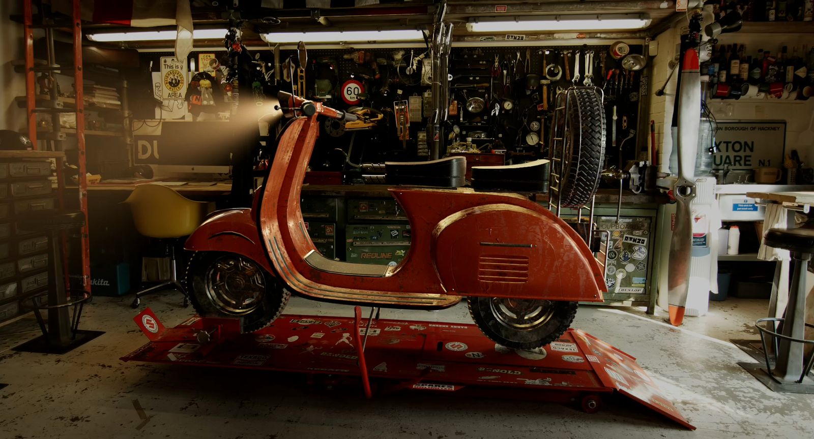 Second frame of the Vespa shot